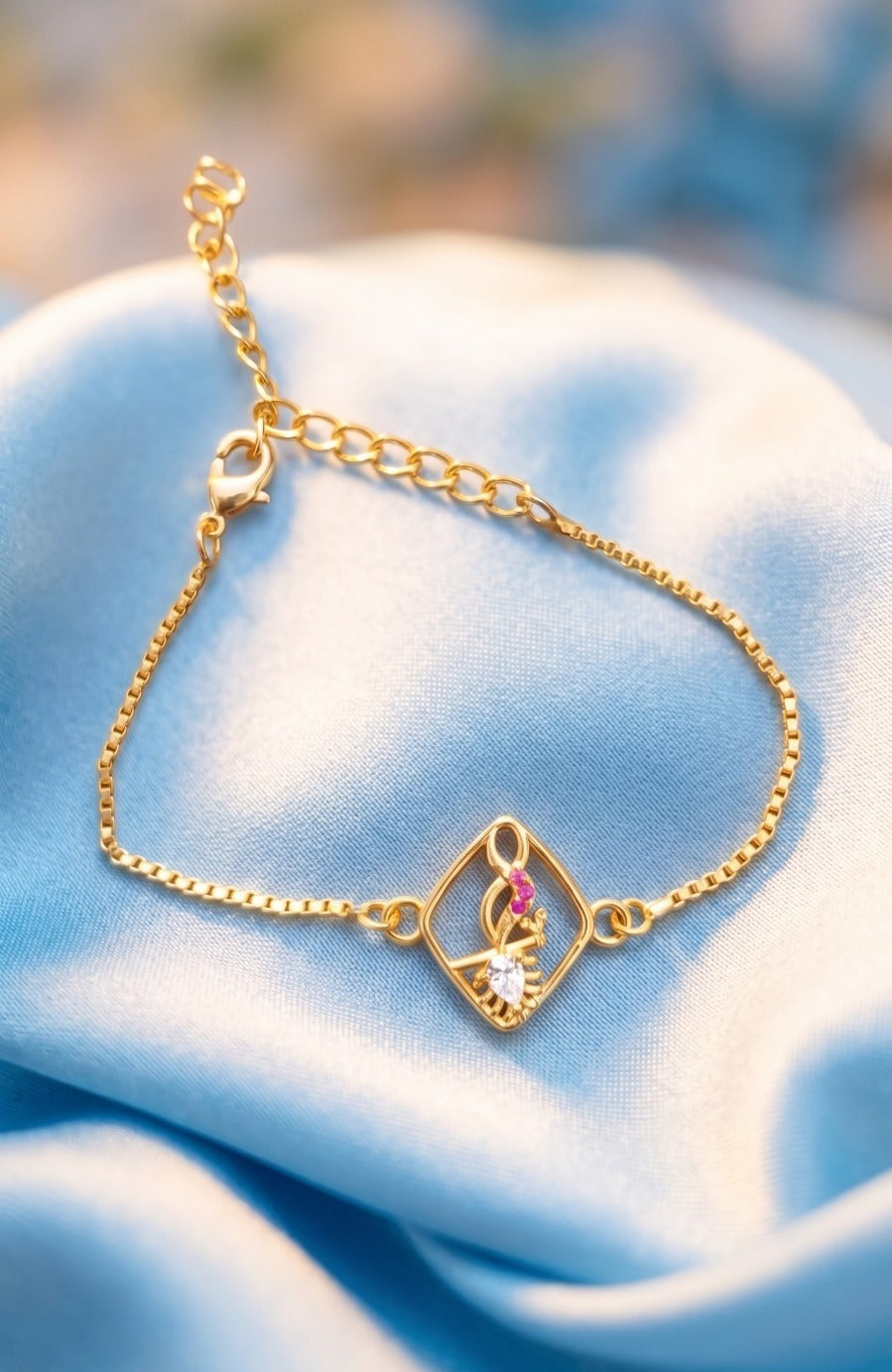Flute Gold Charm Bracelet