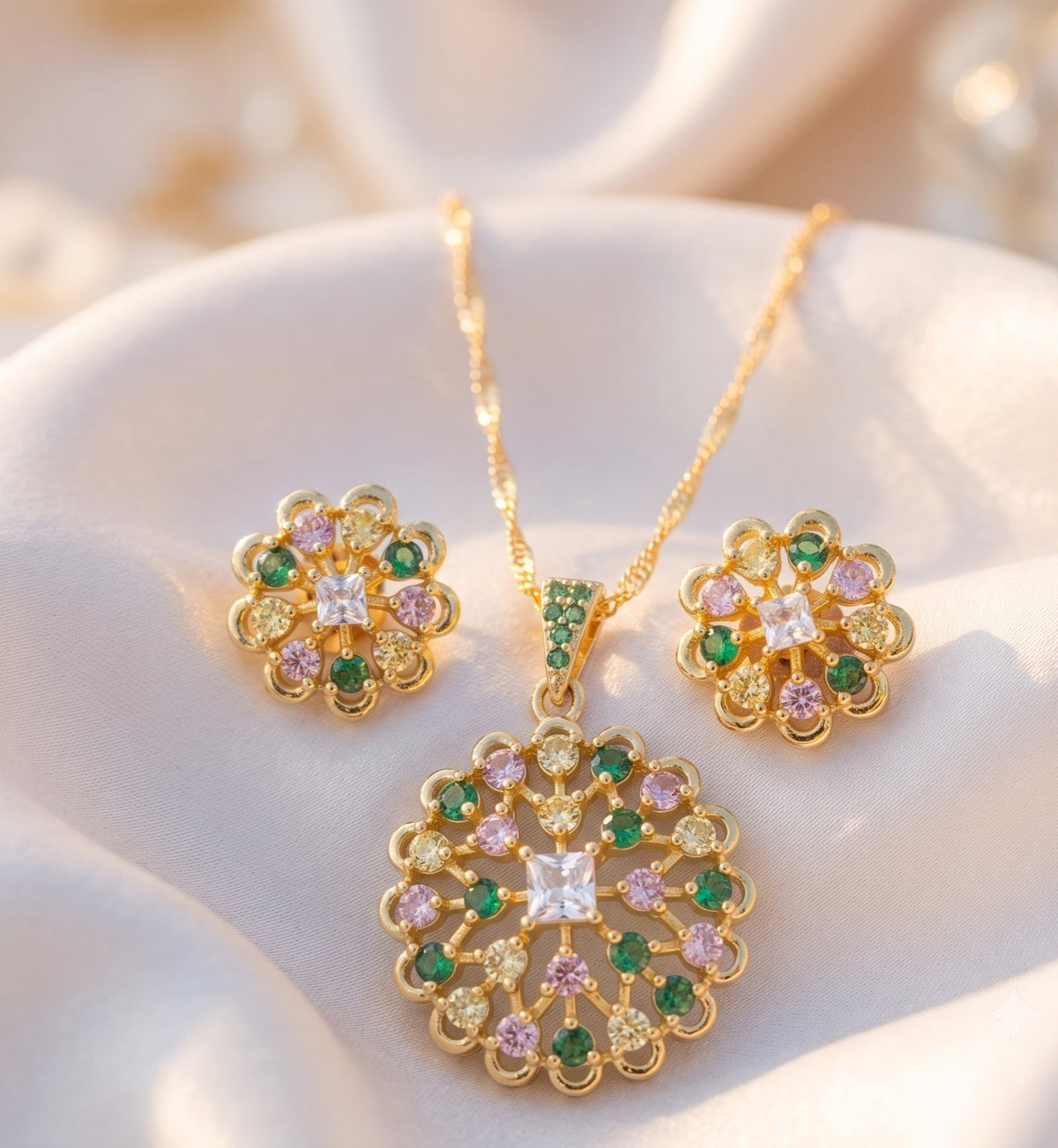 L2 56 Pendant & Earrings Set